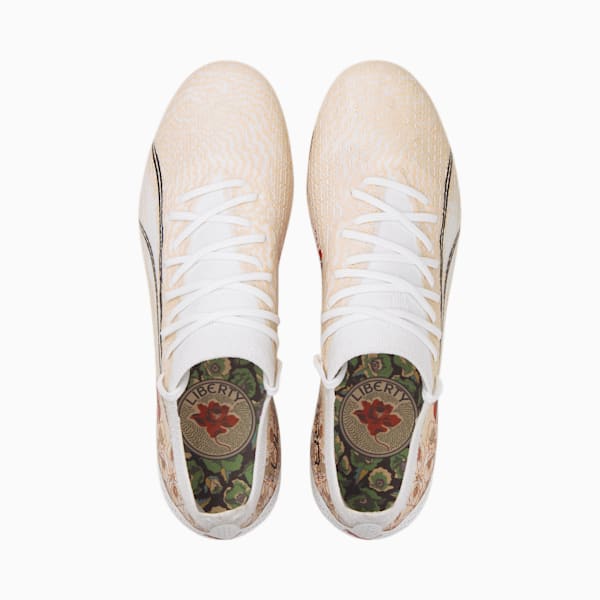 PUMA x LIBERTY Ultra FG/AG Football Boots Women, Puma White-Puma Black-Sun Kiss, large-ZAF