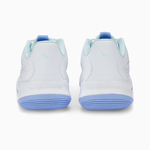 Accelerate Pro II Indoor Sports Shoes Women, Puma White-Nitro Blue-Elektro Purple-Arctic Ice, large-ZAF