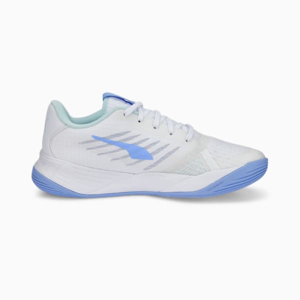 Accelerate Pro II Indoor Sports Shoes Women, Puma White-Nitro Blue-Elektro Purple-Arctic Ice, large-ZAF