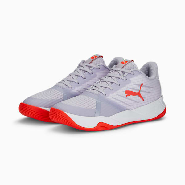 Accelerate Pro II Indoor Sports Shoes Women, Spring Lavender-Red Blast-PUMA White, large-ZAF