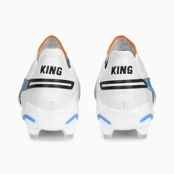 Tacos de fútbol KING ULTIMATE FG/AG, PUMA White-PUMA Black-Blue Glimmer-Ultra Orange, large-MEX