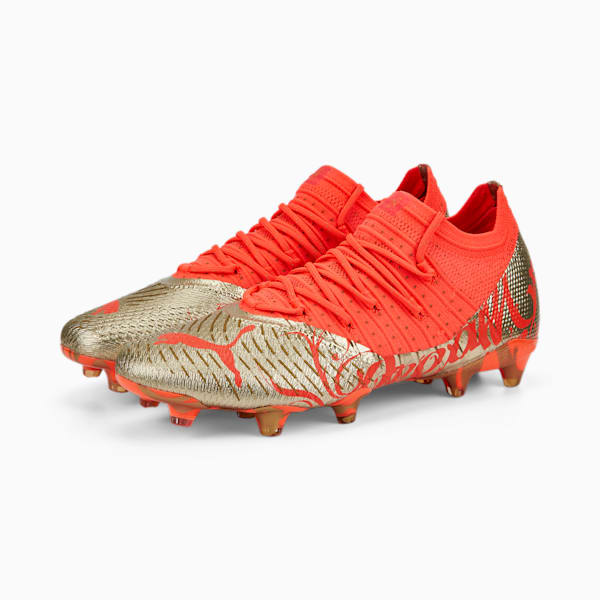 FUTURE 1.4 Neymar Jr FG/AG Football Boots Men, Fiery Coral-Gold, large-ZAF