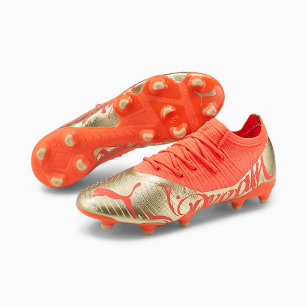 Neymar Jr FUTURE 2.4 FG/AG Football Boots Men, Fiery Coral-Gold, large-ZAF