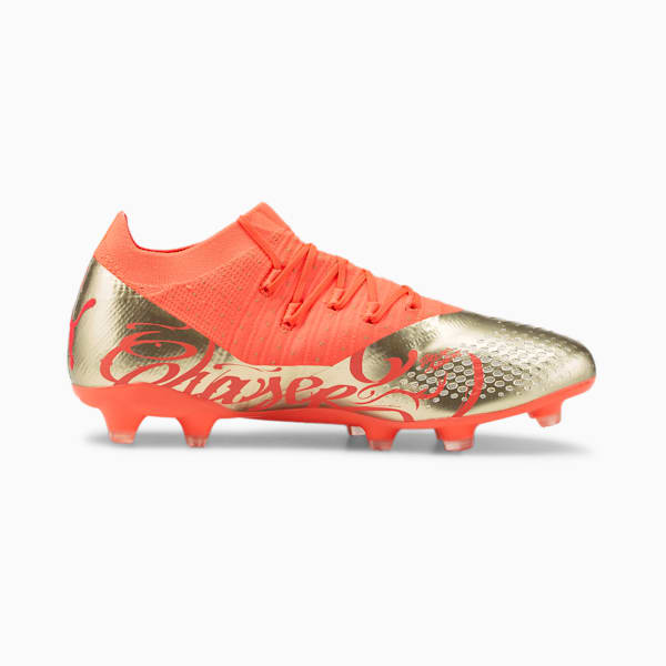 Neymar Jr FUTURE 3.4 FG/AG Football Boots Men, Fiery Coral-Gold, large-ZAF