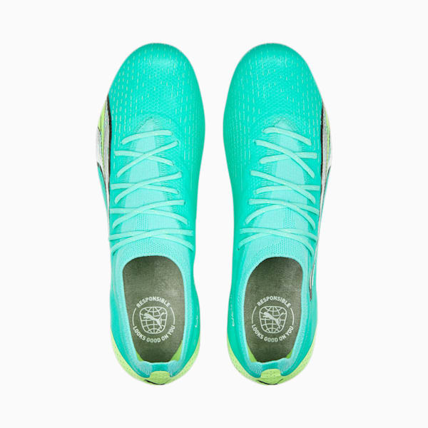 ULTRA ULTIMATE FG/AG Football Boots Unisex, Electric Peppermint-PUMA White-Fast Yellow, large-ZAF