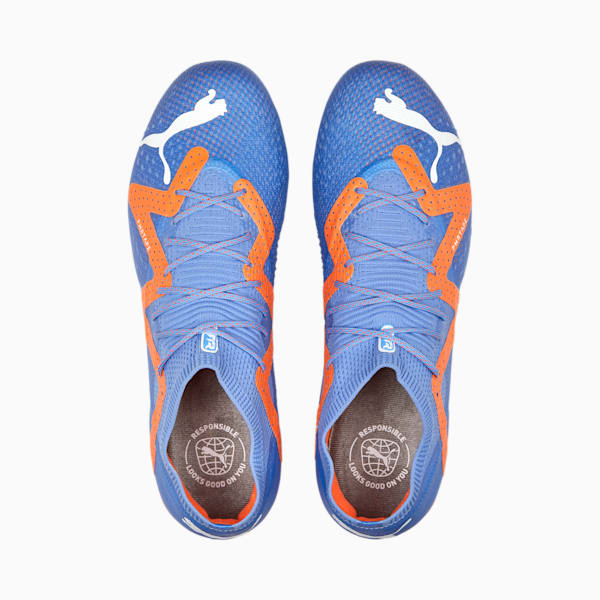 FUTURE ULTIMATE Low FG/AG Football Boots, Blue Glimmer-PUMA White-Ultra Orange, large-ZAF