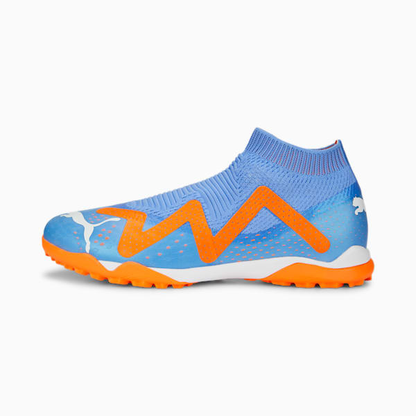 FUTURE MATCH+ LL TT Football Cleats, Blue Glimmer-PUMA White-Ultra Orange, large-ZAF
