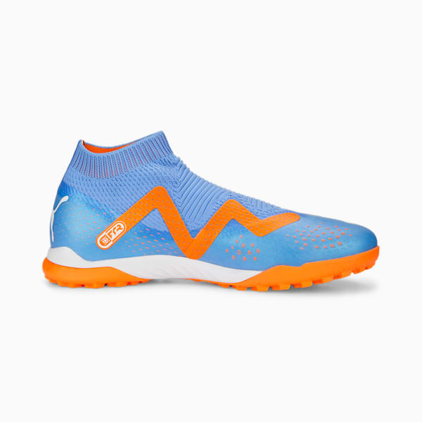 FUTURE MATCH+ LL TT Football Cleats, Blue Glimmer-PUMA White-Ultra Orange, large-ZAF
