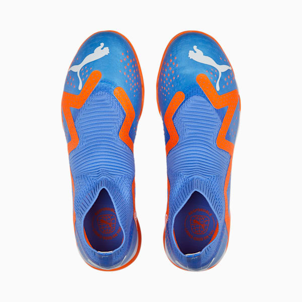FUTURE MATCH+ LL TT Football Cleats, Blue Glimmer-PUMA White-Ultra Orange, large-ZAF