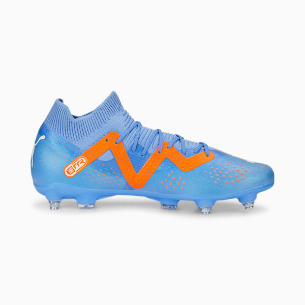 FUTURE Match MxSG Football Boots Unisex, Blue Glimmer-PUMA White-Ultra Orange, large-ZAF