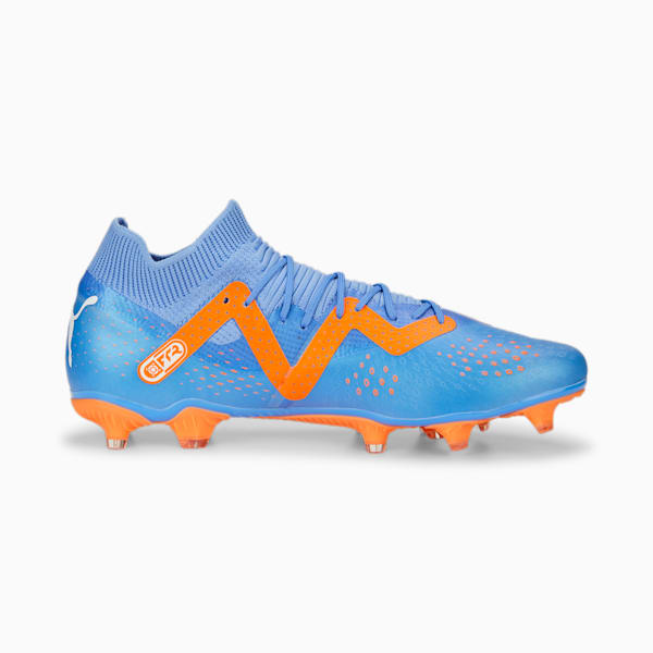 FUTURE Match FG/AG Football Boots Unisex, Blue Glimmer-PUMA White-Ultra Orange, large-ZAF