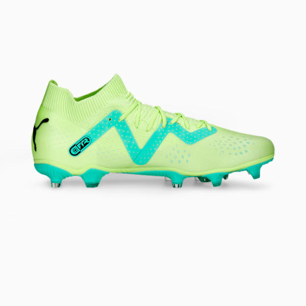 Tacos de futbol para mujer FUTURE Match FG/AG, Fast Yellow-PUMA Black-Electric Peppermint, large-MEX