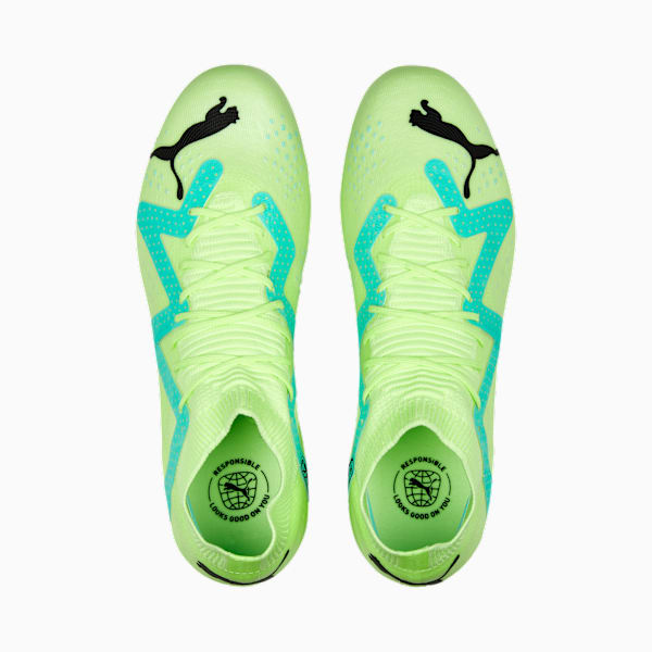 Tacos de futbol para mujer FUTURE Match FG/AG, Fast Yellow-PUMA Black-Electric Peppermint, large-MEX