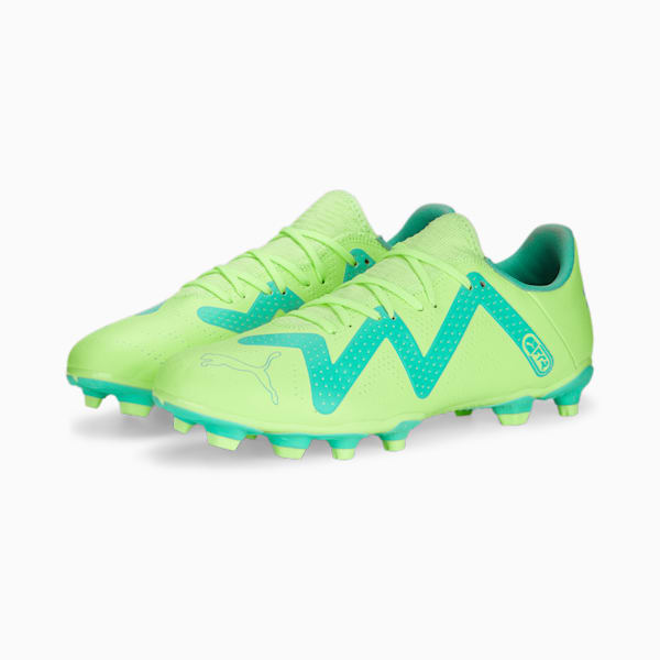 FUTURE Play FG/AG Football Boots Unisex, Fast Yellow-PUMA Black-Electric Peppermint, large-ZAF