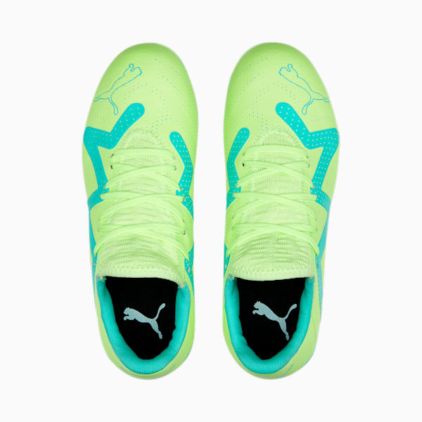 FUTURE Play FG/AG Football Boots Youth, Fast Yellow-PUMA Black-Electric Peppermint, large-ZAF