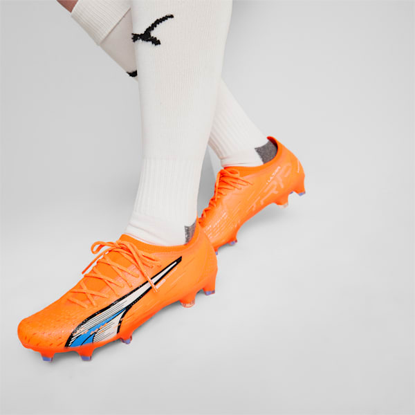 ULTRA ULTIMATE FG/AG Football Boots Women, Ultra Orange-PUMA White-Blue Glimmer, large-ZAF