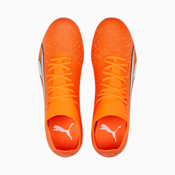 ULTRA Match FG/AG Football Boots Men, Ultra Orange-PUMA White-Blue Glimmer, large-ZAF