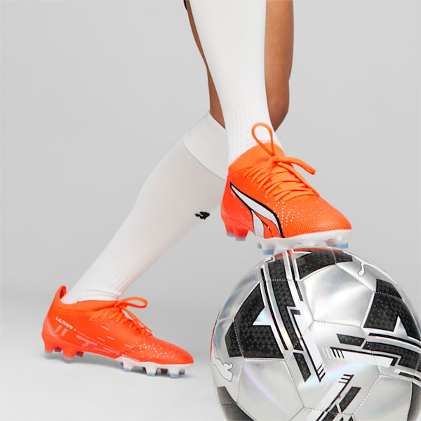 ULTRA Match FG/AG Football Boots Women, Ultra Orange-PUMA White-Blue Glimmer, large-ZAF