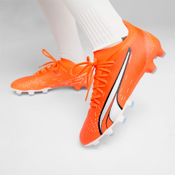 ULTRA Match FG/AG Football Boots Women, Ultra Orange-PUMA White-Blue Glimmer, large-ZAF