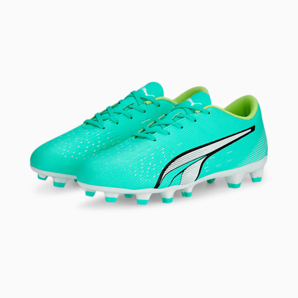 ULTRA Play FG/AG Football Boots Youth, Electric Peppermint-PUMA White-Fast Yellow, large-ZAF