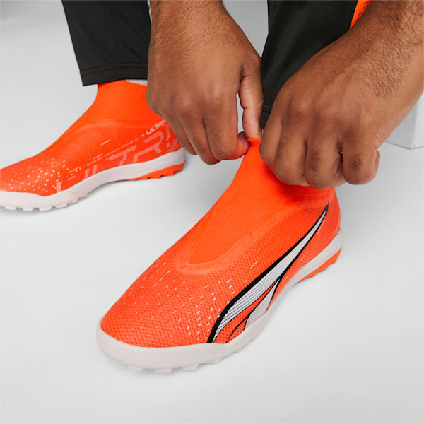 ULTRA Match+ LL TT Football Boots Men, Ultra Orange-PUMA White-Blue Glimmer, large-ZAF