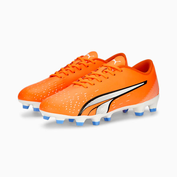 ULTRA Play FG/AG Football Boots Women, Ultra Orange-PUMA White-Blue Glimmer, large-ZAF