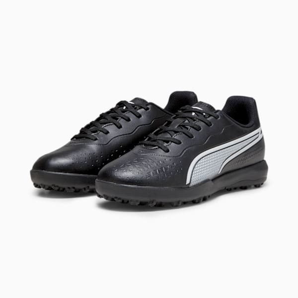 Botines de futsal Puma KING MATCH TT para niños, PUMA Black-PUMA White, large-ARG