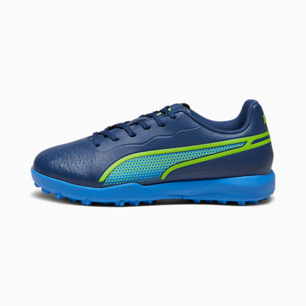 Botines de futsal Puma KING MATCH TT para niños, Persian Blue-Pro Green-Ultra Blue, large-ARG