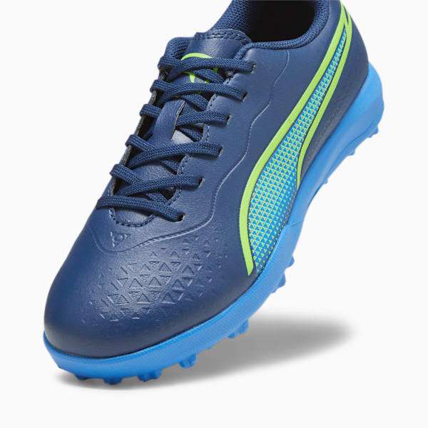 Botines de futsal Puma KING MATCH TT para niños, Persian Blue-Pro Green-Ultra Blue, large-ARG