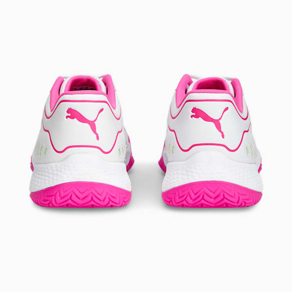 Solarsmash RCT Padel Shoes, PUMA White-Ravish-Fast Yellow, large-ZAF