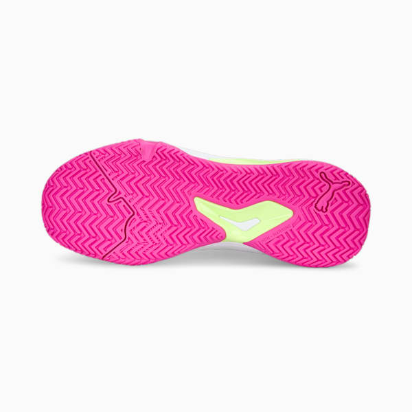 Solarsmash RCT Padel Shoes, PUMA White-Ravish-Fast Yellow, large-ZAF
