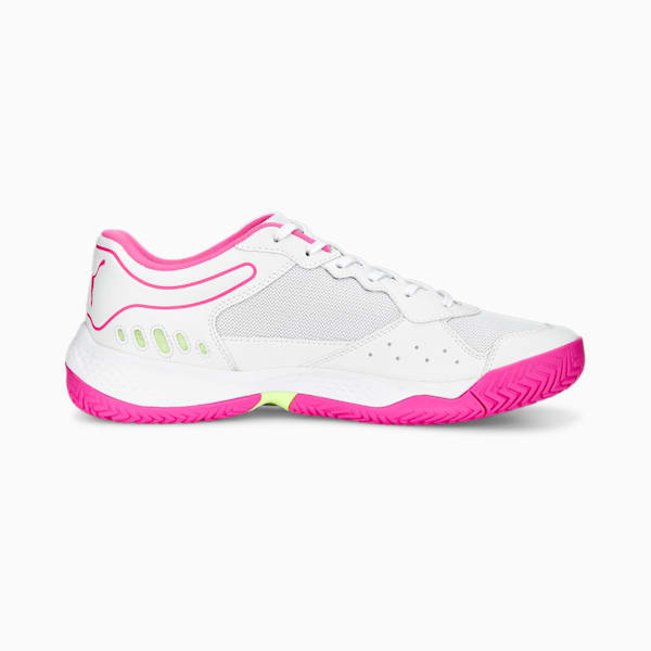 Solarsmash RCT Padel Shoes, PUMA White-Ravish-Fast Yellow, large-ZAF