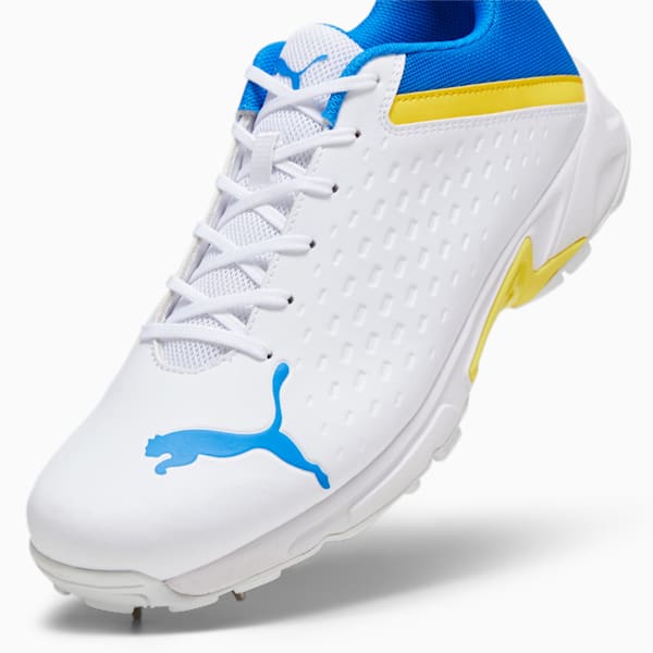 PUMA Spike 22.2 Cricket Shoes Men, PUMA White-Yellow Blaze-Ultra Blue, large-ZAF