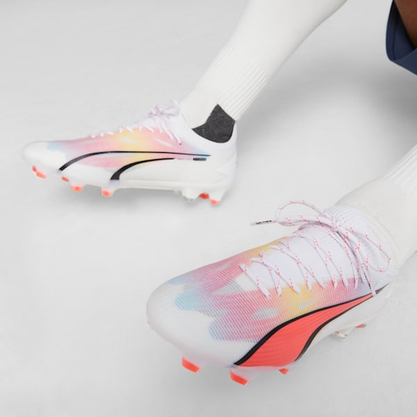 ULTRA ULTIMATE FG/AG Football Boots Unisex, PUMA White-PUMA Black-Fire Orchid, large-ZAF
