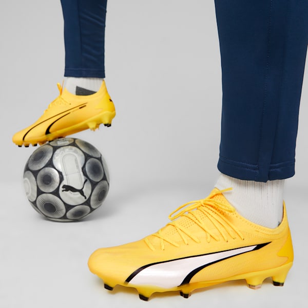 ULTRA ULTIMATE FG/AG Football Boots, Yellow Blaze-PUMA White-PUMA Black, large-ZAF