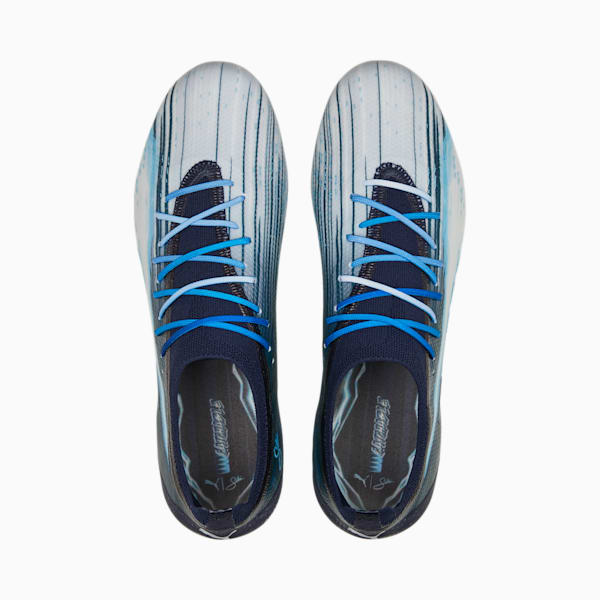 ULTRA ULTIMATE ELM FG/AG Football Boots, PUMA Navy-PUMA White-Bright Aqua, large-ZAF