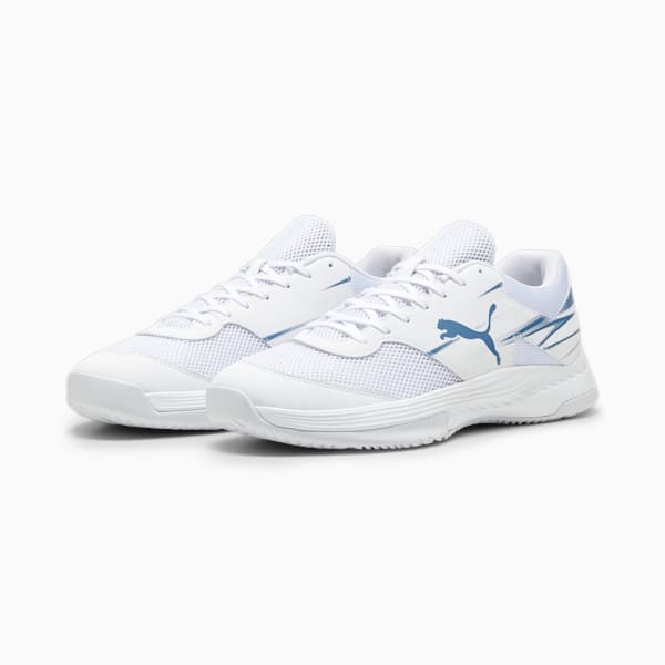 Varion II Handball Shoes, PUMA White-Blue Horizon, large-ZAF