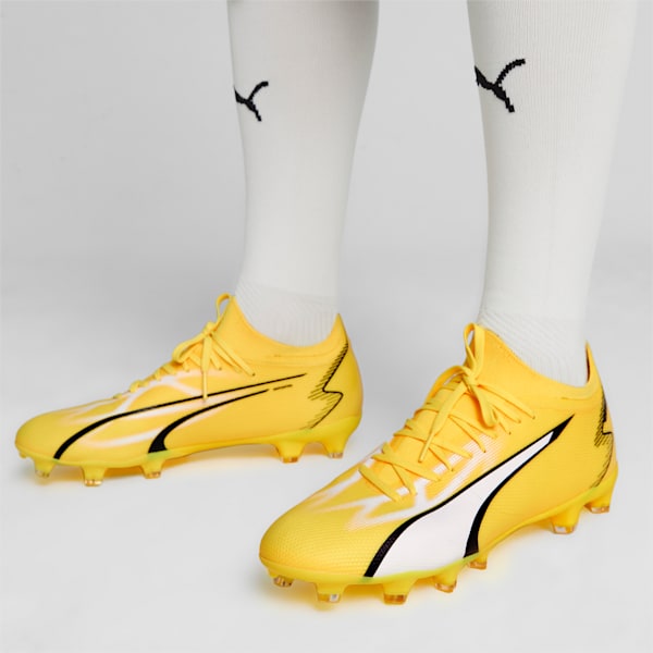 ULTRA MATCH FG/AG Football Boots Unisex, Yellow Blaze-PUMA White-PUMA Black, large-ZAF