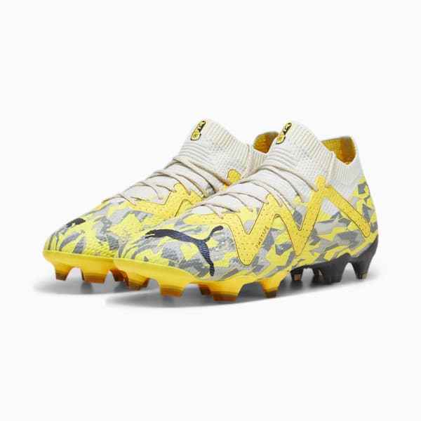 Botines  FUTURE ULTIMATE FG/AG para mujer, Sedate Gray-Asphalt-Yellow Blaze, large-ARG