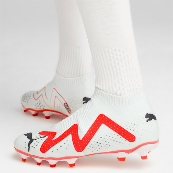 FUTURE MATCH+ LL FG/AG Men's Football Boots, PUMA White-PUMA Black-Fire Orchid, large-ZAF