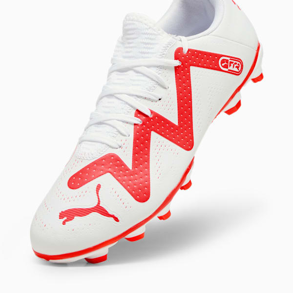 FUTURE PLAY FG/AG Men's Football Boots, PUMA White-Fire Orchid, large-ZAF