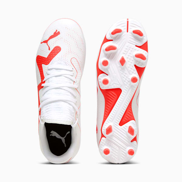 FUTURE PLAY FG/AG Youth Football Boots, PUMA White-Fire Orchid, large-ZAF