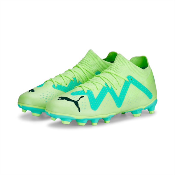 Botines de fútbol juveniles FUTURE Match FG/AG, Fast Yellow-PUMA Black-Electric Peppermint, large-ARG