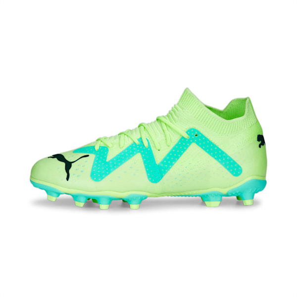 Botines de fútbol juveniles FUTURE Match FG/AG, Fast Yellow-PUMA Black-Electric Peppermint, large-ARG