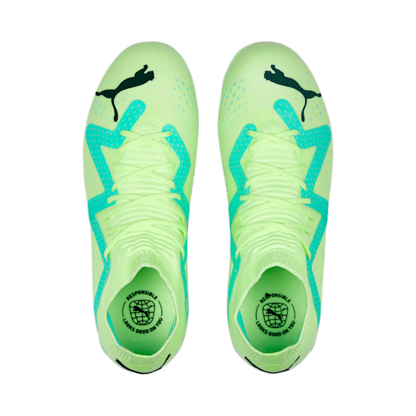 Botines de fútbol juveniles FUTURE Match FG/AG, Fast Yellow-PUMA Black-Electric Peppermint, large-ARG