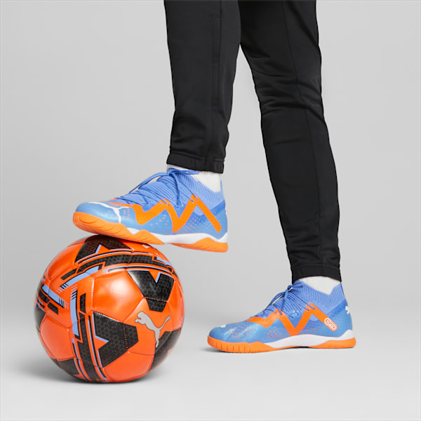 Botines de fútbol FUTURE Match IT, Blue Glimmer-PUMA White-Ultra Orange, large-ARG