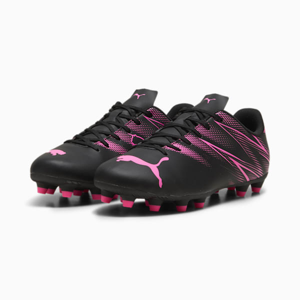 ATTACANTO FG/AG Football Boots, PUMA Black-Poison Pink, large-ZAF