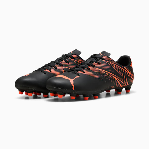 Tacos de futbol ATTACANTO FG/AG, PUMA Black-Glowing Red, large-MEX