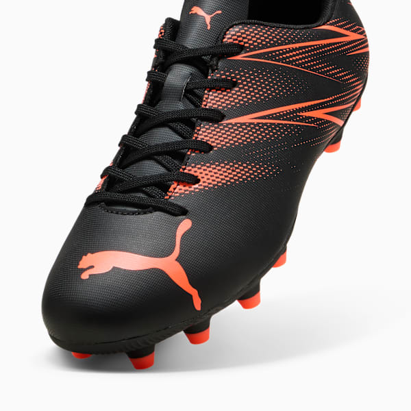 ATTACANTO FG/AG Football Boots, PUMA Black-Glowing Red, large-ZAF