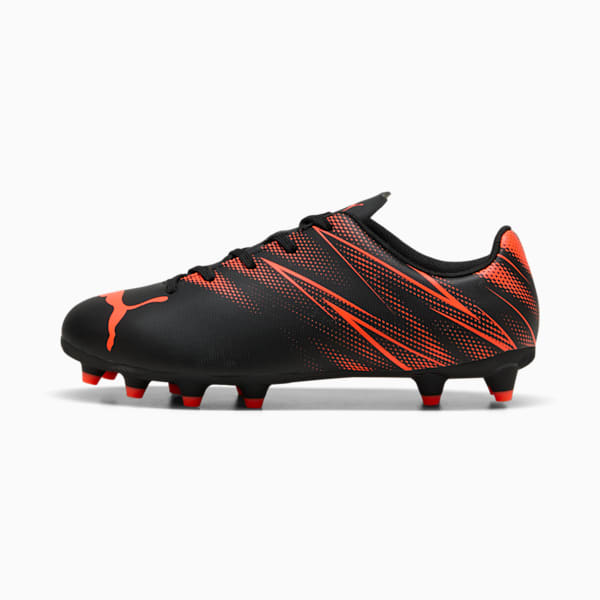 Tacos de futbol ATTACANTO FG/AG para adolescentes, PUMA Black-Glowing Red, large-MEX